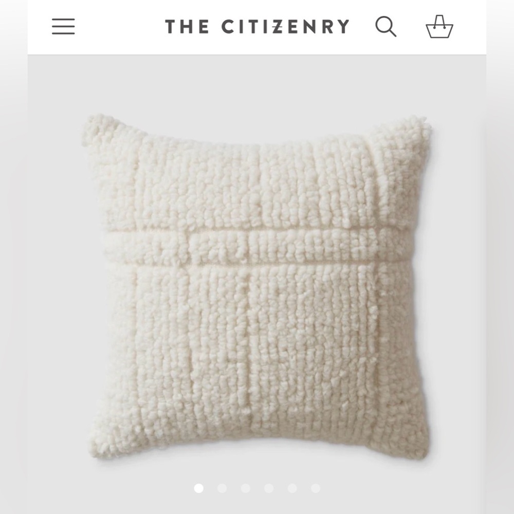 The Citizenry Alpaca Wool ALMENDRA PILLOW COVER Handwoven in Peru